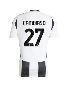 Muži Futbalové oblečenie Juventus Andrea Cambiaso #27 2024-25 Krátky Rukáv - Domáci